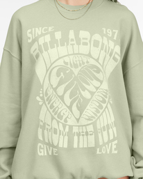 3 Ride In Oversized Crewneck Sweatshirt Green ABJFT00281 Billabong