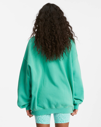 2 Ride In Oversized Crewneck Sweatshirt Green ABJFT00281 Billabong