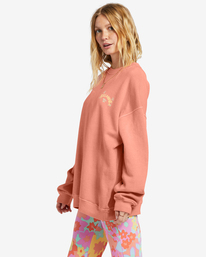 1 Ride In Oversized Crewneck Sweatshirt Pink ABJFT00281 Billabong
