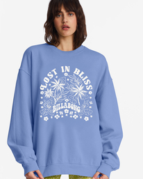 3 Ride In Oversized Crewneck Sweatshirt Purple ABJFT00281 Billabong