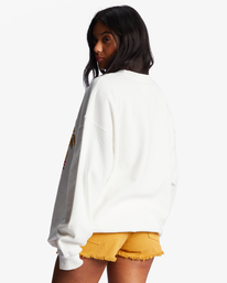 2 Ride In Oversized Crewneck Sweatshirt White ABJFT00281 Billabong