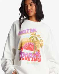 3 Ride In Oversized Crewneck Sweatshirt White ABJFT00281 Billabong