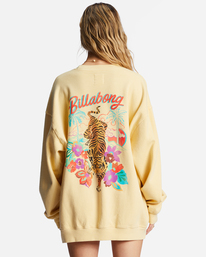 3 Ride In Oversized Crewneck Sweatshirt Yellow ABJFT00281 Billabong