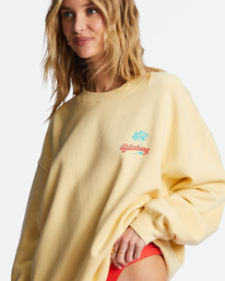 4 Ride In Oversized Crewneck Sweatshirt Yellow ABJFT00281 Billabong