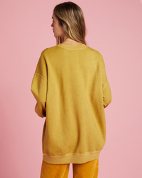 2 Ride In Oversized Crewneck Sweatshirt Green ABJFT00281 Billabong