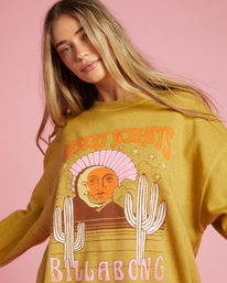 0 Ride In Oversized Crewneck Sweatshirt Green ABJFT00281 Billabong