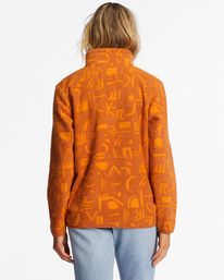 2 A/Div Boundary Mock 3 Half-Zip Pullover Sweatshirt Brown ABJFT00287 Billabong