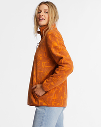 1 A/Div Boundary Mock 3 Half-Zip Pullover Sweatshirt Brown ABJFT00287 Billabong