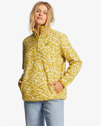 billabong, A/Div Boundary Mock 3 Half-Zip Pullover Sweatshirt, FRESH MOSS (gmg0) A/Div Boundary - Half Zip Fleece for Women ABJFT00287