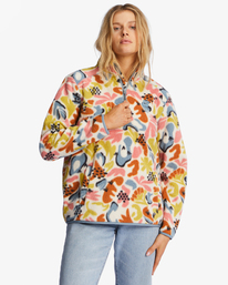 billabong, A/Div Boundary Mock 3 Half-Zip Pullover Sweatshirt, MULTI 3 (mul3) A/Div Boundary - Half Zip Fleece for Women ABJFT00287