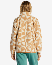2 A/Div Boundary Mock 3 Half-Zip Pullover Sweatshirt Beige ABJFT00287 Billabong