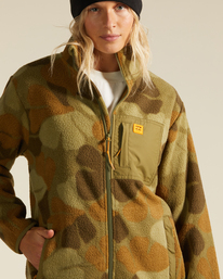 3 A/Div Switchback Full Zip 2 Zip-Up Jacket Green ABJFT00290 Billabong