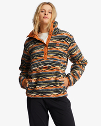 billabong, A/Div Switchback Pullover Mock Neck Sweatshirt, BLUE HORIZON (bkf0) Switchback - Mock Neck Fleece for Women ABJFT00291