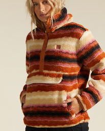 5 A/Div Switchback Pullover Mock Neck Sweatshirt Brown ABJFT00291 Billabong