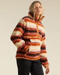 3 A/Div Switchback Pullover Mock Neck Sweatshirt Brown ABJFT00291 Billabong