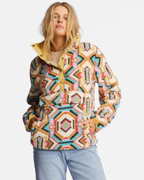 1 A/Div Switchback Pullover Mock Neck Sweatshirt Green ABJFT00291 Billabong