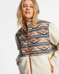 5 A/Div Hidden Trails Zip-Up Jacket White ABJFT00294 Billabong