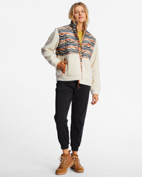 3 A/Div Hidden Trails - Chaqueta polar con cremallera para Mujer Blanco ABJFT00294 Billabong