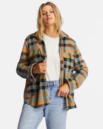 billabong, A/Div Forge Fleece Flannel Shacket, BLUE HORIZON (bkf0) A/Div Forge - Fleece Shacket for Women ABJFT00300