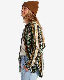 2 A/Div Forge Fleece Flannel Shacket Black ABJFT00300 Billabong