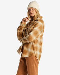 2 A/Div Forge Fleece Flannel Shacket Beige ABJFT00300 Billabong