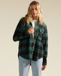 0 A/Div Forge Fleece Flannel Shacket Green ABJFT00300 Billabong