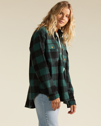 1 A/Div Forge Fleece Flannel Shacket Green ABJFT00300 Billabong