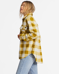 1 A/Div Forge Fleece Flannel Shacket Green ABJFT00300 Billabong