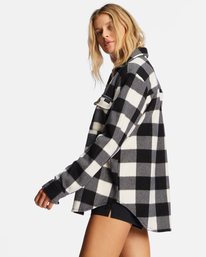 1 A/Div Forge Fleece Flannel Shacket Black ABJFT00300 Billabong