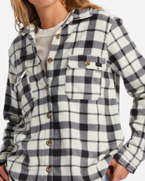 3 A/Div Forge Fleece Flannel Shacket Black ABJFT00300 Billabong