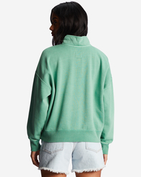 billabong, Lazy Mornings Half-Zip Pullover Sweatshirt, SWEET GRASS (gkz0) LAZY MORNINGS ABJFT00341