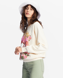 1 Here We Go Graphic Crewneck Sweatshirt White ABJFT00344 Billabong