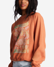 3 Here We Go Graphic Crewneck Sweatshirt Red ABJFT00344 Billabong