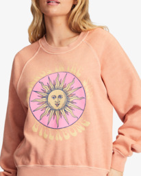 4 Here We Go Graphic Crewneck Sweatshirt Orange ABJFT00344 Billabong