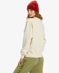 3 Here We Go Graphic Crewneck Sweatshirt White ABJFT00344 Billabong