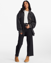 2 Any Time - Chaqueta-camisa con botones para Mujer Negro ABJFT00350 Billabong