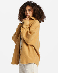 2 Anytime Shacket Oversized Button-Through Jacket Beige ABJFT00350 Billabong