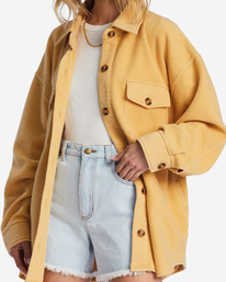 4 Anytime Shacket Oversized Button-Through Jacket Yellow ABJFT00350 Billabong