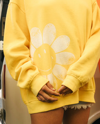 0 Billabong x Smiley Ridin Happy - Sudadera para Mujer Amarillo ABJFT00367 Billabong