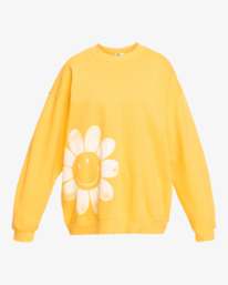 4 Billabong x Smiley Ridin Happy - Sudadera para Mujer Amarillo ABJFT00367 Billabong