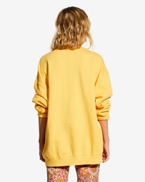 2 Billabong x Smiley Ridin Happy - Sudadera para Mujer Amarillo ABJFT00367 Billabong