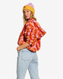billabong, Billabong x Smiley Cozy Smiles Sweatshirt, ORANGE KISS (nkg0) Billabong x Smiley Cozy Smiles - Sweatshirt for Women ABJFT00369