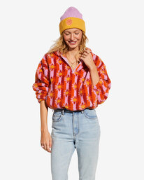 billabong, Billabong x Smiley Cozy Smiles Sweatshirt, ORANGE KISS (nkg0) Billabong x Smiley Cozy Smiles - Sweatshirt for Women ABJFT00369