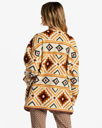 3 Fireside Cosy - Giacca abbottonata in felpa da Donna White ABJFT00397 Billabong