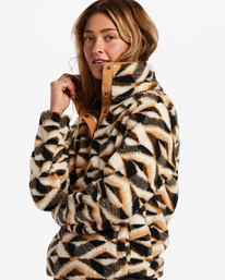 5 Switchback - Fleecejacke mit Stehkragen für Frauen Beige ABJFT00410 Billabong