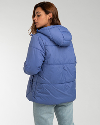 3 A/Div Transport Puffer 3 Hooded Zip-Up Jacket Blue ABJJK00167 Billabong