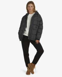 4 Venture On Puff Zip-Up Hooded Jacket Black ABJJK00177 Billabong