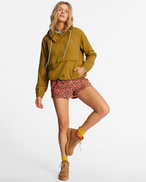5 Trail Along Anorak Pullover Jacket Brown ABJJK00181 Billabong