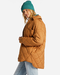 2 Transport Shacket - Chaqueta con corchetes para Mujer Beige ABJJK00187 Billabong