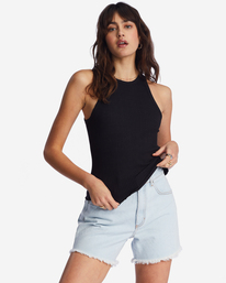 billabong, Tomboy Camisole, BLACK PEBBLE (bpb) Tomboy - Vest Top for Women ABJKT00170